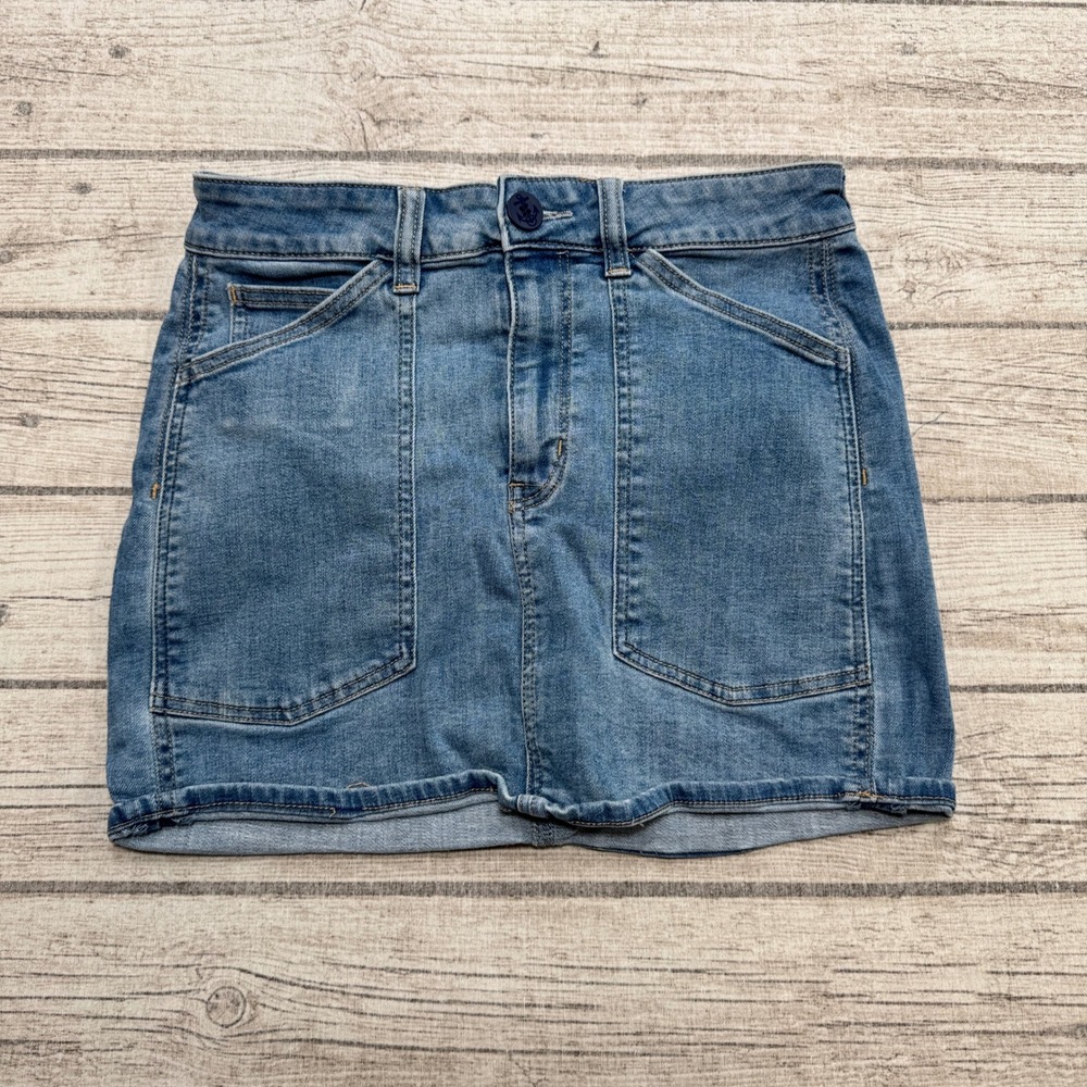 American Eagle Mini Skirt Women's 6 Blue Denim Next Level Stretch Medium Wash